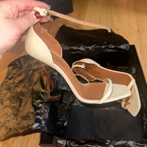 Yves Saint Laurent Women's Beige High Heel Sandals